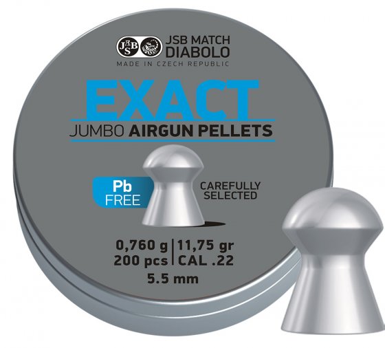 Diabolo JSB Exact Jumbo Lead Free 5,5mm 200ks