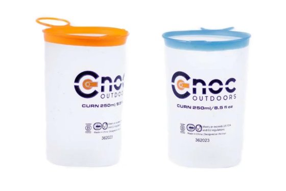 Sada skladacích pohárikov CNOC Curn Collapsible Cups 250 ml (Oranžová + Modrá)