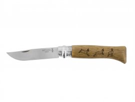 Nôž Opinel 8 Zatvárací Inox Buk Motív Kamzíka