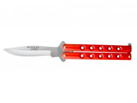 Nôž Joker JKR351 motýlik červený, čepeľ 100 mm