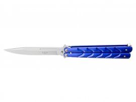 Nôž Joker JKR442 motýlik, modrá čepeľ 110 mm