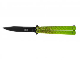 Nôž Joker JKR451 motýlik zeleno-červený čepeľ 110 mm