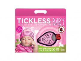 Odpudzovač kliešťov pre deti Tickless ružový