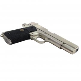 Airsoftová pištoľ WE 1911 (M. Chrome, BK rukoväť)