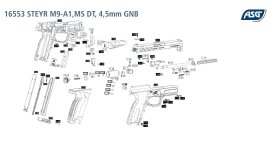 Vzduchová pištoľ ASG Steyr M9-A1 bicolor 4,5mm