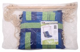 Hojdačka sieťová na sedenie 95x50 cm modro-zelená