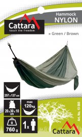 Hojdacia sieť NYLON 275x137 cm zeleno-hnedá