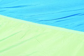 Hojdacia sieť NYLON 275x137 cm zeleno-modrá