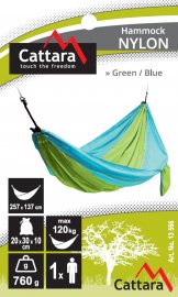 Hojdacia sieť NYLON 275x137 cm zeleno-modrá