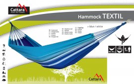 Hojdacia sieť TEXTIL 200x100 cm modro-biela