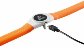 Svietiaci obojok Hunter Yukon LED 20-63cm oranžový