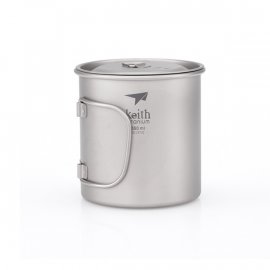 Titánový hrnček Keith s vekom 550 ml