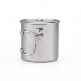 Titánový hrnček Keith s vekom 650 ml