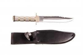 Survival nôž Fox Outdoor s koženým puzdrom