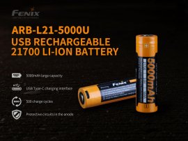 Nabíjacia batéria Fenix 21700 5000 mAh s USB-C (Li-Ion)