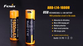 Nabíjateľná USB AA batéria Fenix ARB-L14-1600U