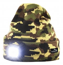 Čiapka ARMY s LED svietidlom USB nabíjacia