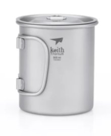 Titánový hrnček Keith s viečkom 300ml 2