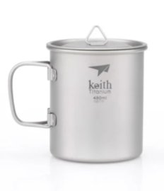 Titánový hrnček Keith s viečkom 450ml 3
