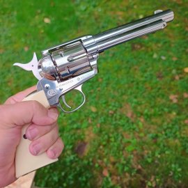 Recenzia: Vzduchový revolver Umarex Colt SAA .45 Diabolo nikl 4,5mm - 1