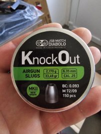 Recenzia: Diabolo JSB KO Slugs MKII 6,35mm 150ks - 1