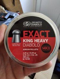 Recenzia: Diabolo JSB Exact King Heavy MKII 6,35mm 300ks - 1