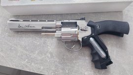Recenzia: Vzduchový revolver ASG Dan Wesson 6" silver na diabolky 4,5mm - 1