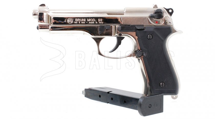 Plynová pištoľ Bruni 92 nikl cal.9mm