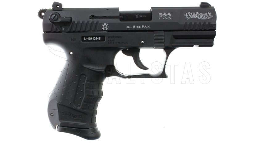 Plynová pištoľ Umarex Walther P22 čierna cal.9mm