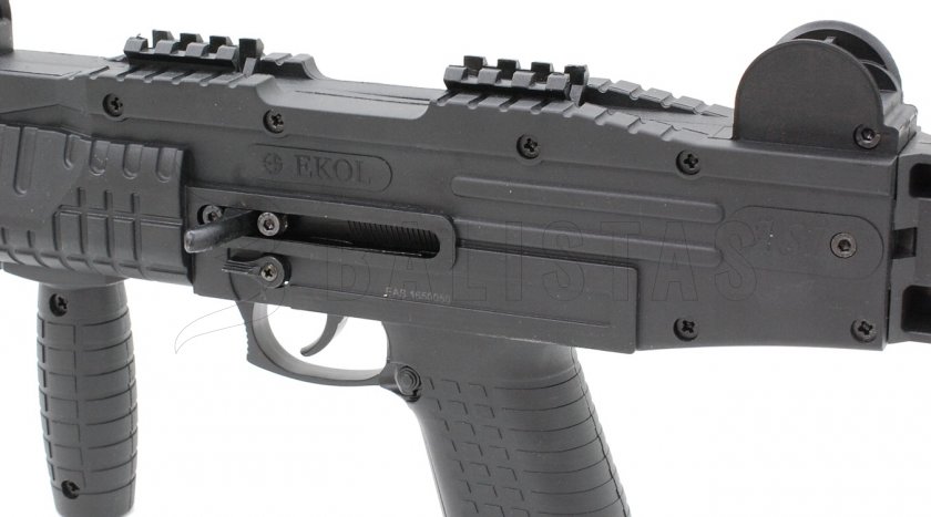 Plynová pištoľ Ekol ASI čierna Skladacia pažba cal.9mm
