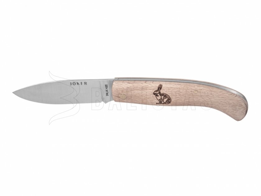 Nôž Joker NH78-7 drevo motív zajaca 8 cm