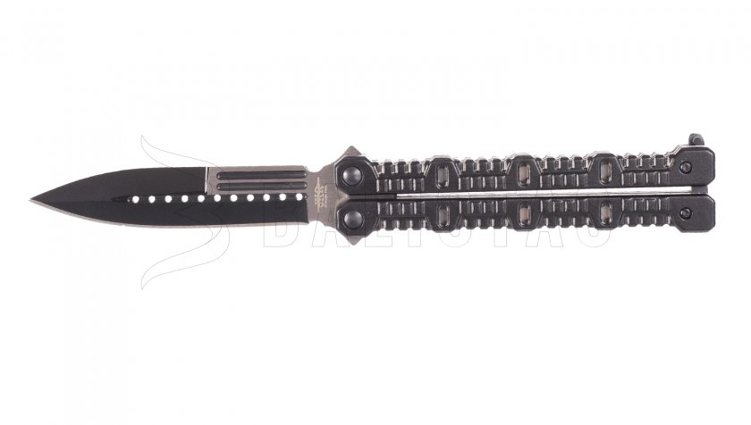 Nôž Joker JKR448 motýlik čierny oxidovaná čepeľ 110 mm