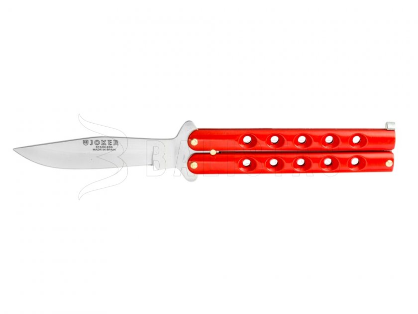 Nôž Joker JKR351 motýlik červený, čepeľ 100 mm