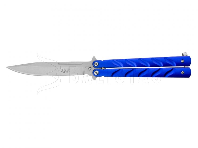 Nôž Joker JKR442 motýlik, modrá čepeľ 110 mm