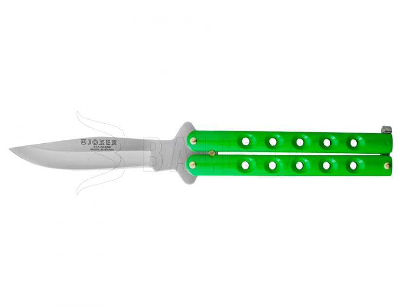 Nôž Joker N101-V motýlik zelený, čepeľ 100 mm