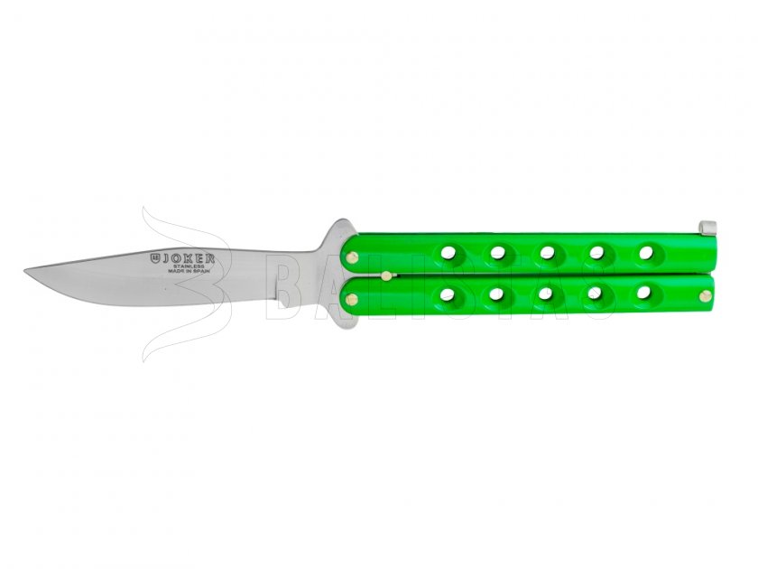 Nôž Joker N101-V motýlik zelený, čepeľ 100 mm