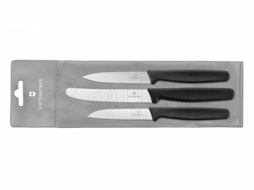 Sada 3 Kuchynských Nožov Victorinox 5.1113.3 Čierne Prevedenie
