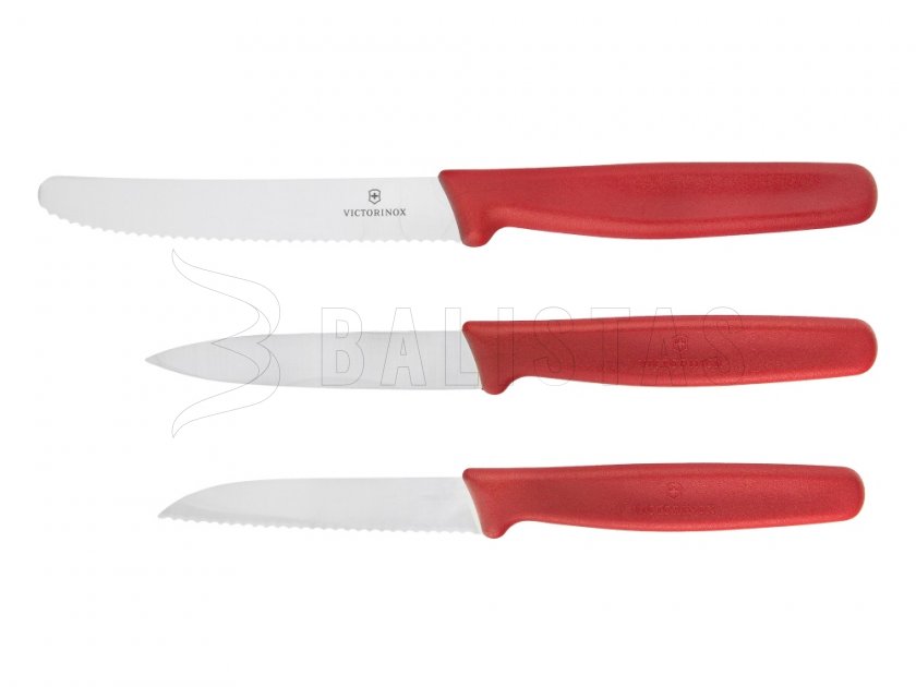 Sada 3 Kuchynských Nožov Victorinox 5.1111.3 Červené Provedenie