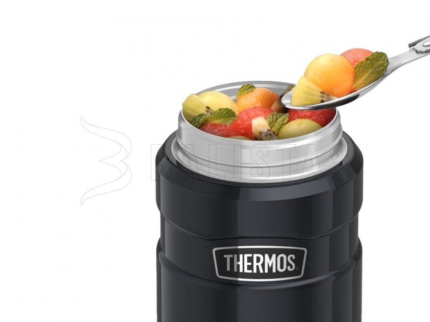 Termoska King 0,47 l na jedlo s lyžičkou grafit