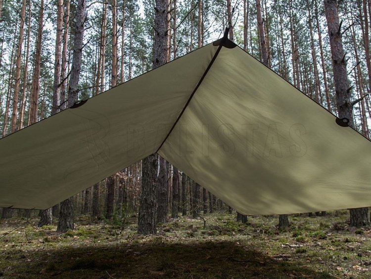 Turistická plachta tarp Lesovik Groza 2 zelená