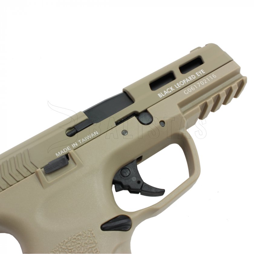 Airsoft pištoľ ICS BLE XAE blowback, TAN