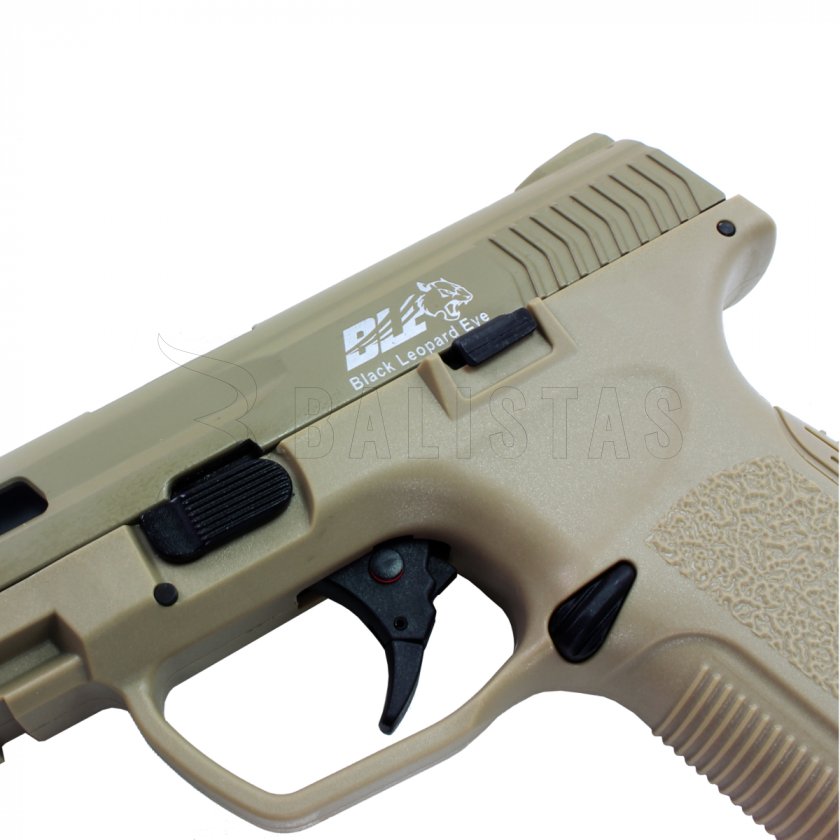 Airsoft pištoľ ICS BLE XAE blowback, TAN
