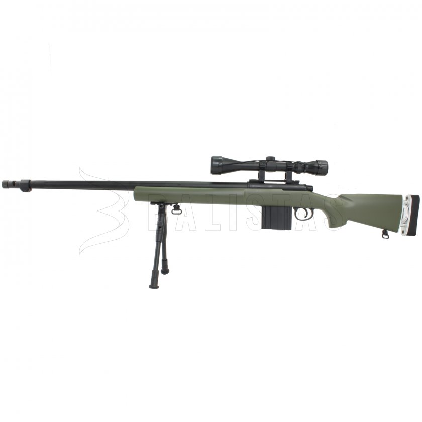 Airsoftový ostreľovač (MB4405 Green s puškohľadom)