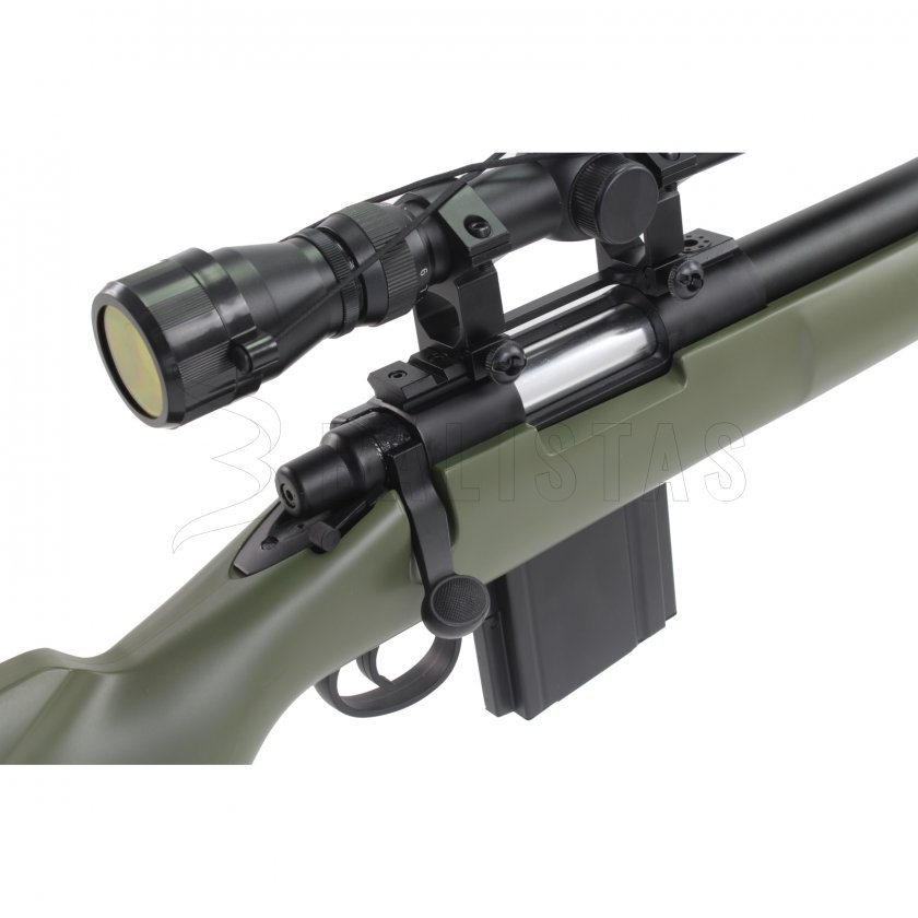 Airsoftový ostreľovač (MB4405 Green s puškohľadom)