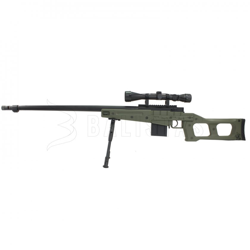 Airsoftový ostreľovač (MB4409 Green s puškohľadom)