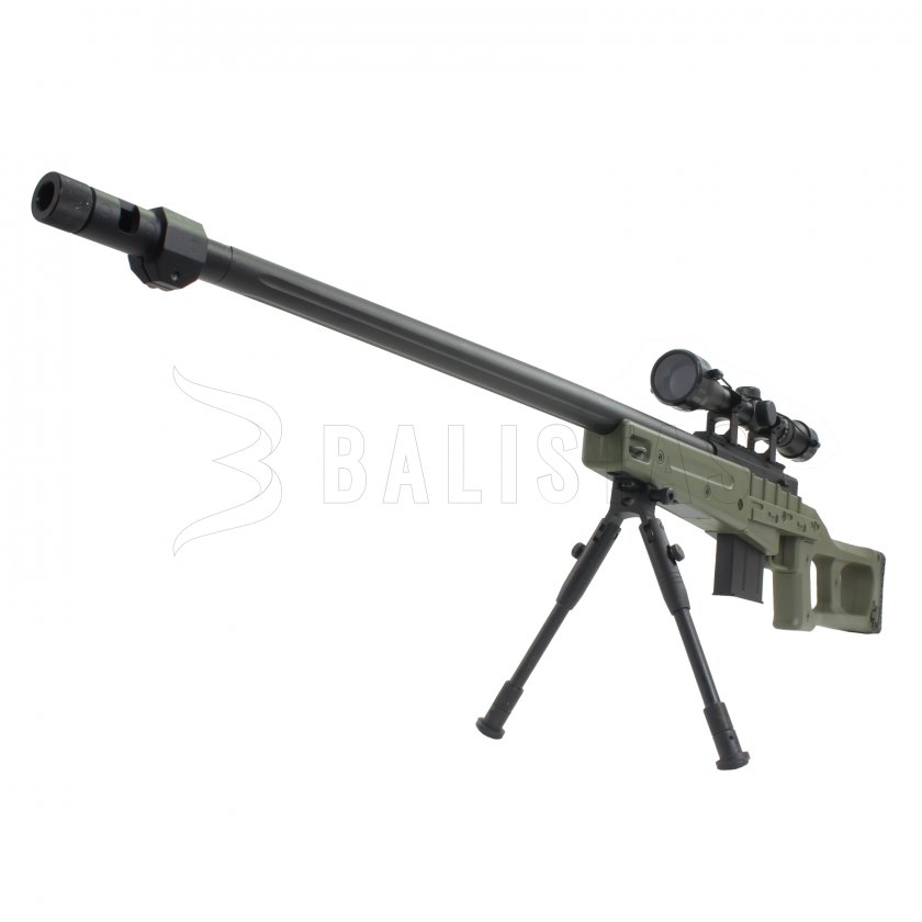 Airsoftový ostreľovač (MB4409 Green s puškohľadom)