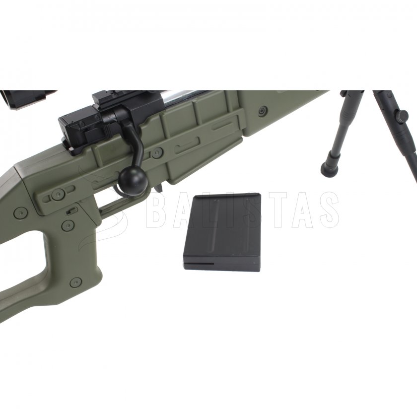 Airsoftový ostreľovač (MB4409 Green s puškohľadom)