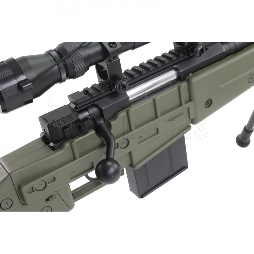 Airsoftový ostreľovač (MB4409 Green s puškohľadom)