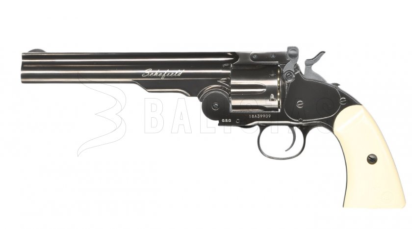 Vzduchový revolver ASG Schofield 6" sivý 4,5mm BB