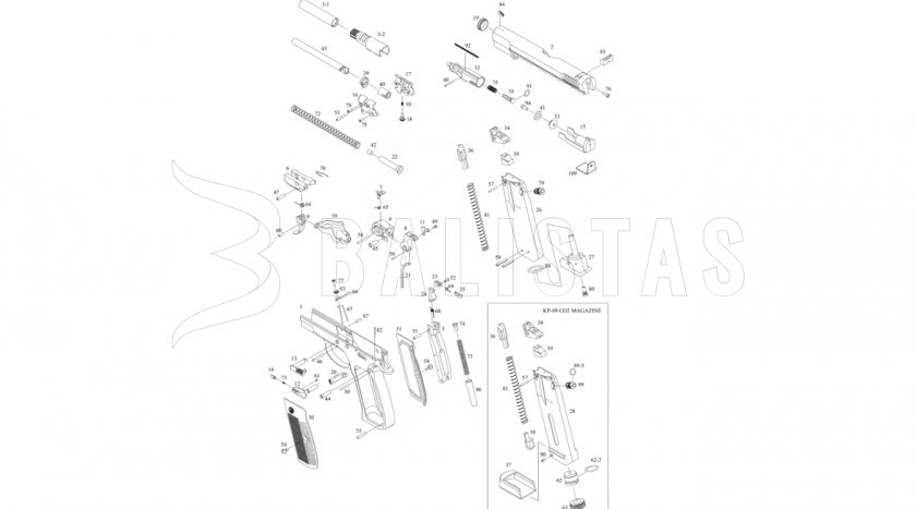 Vzduchová pištoľ ASG CZ-75 Blow Back 4,5mm